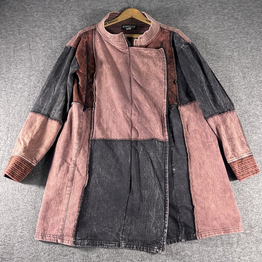 Women's Patchwork Art To Wear Boho Peasant Size M The Pyramid Collection Jacket